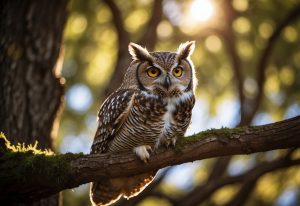 Owl perched on a tree branch - featured image
