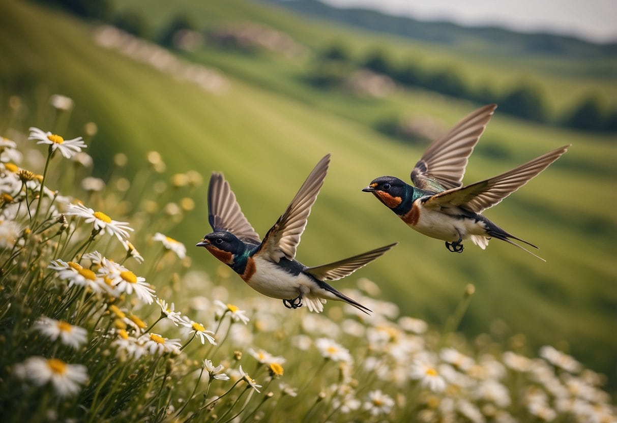 swallows in flight - featured image